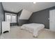 Bedroom with gray walls, carpet, and a white dresser at 10295 Summerlin Way, Fishers, IN 46037