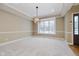 Dining room with a window seat and chandelier at 10295 Summerlin Way, Fishers, IN 46037