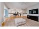 Open concept kitchen with island and breakfast bar at 10295 Summerlin Way, Fishers, IN 46037