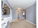 Hallway with bathroom and bedroom access at 4046 Stubbington Ln, Indianapolis, IN 46239