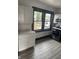 Newly remodeled kitchen with white cabinets and marble countertops at 448 N Gray St, Indianapolis, IN 46201