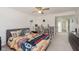 Bedroom with built-in shelves and a full-size bed at 5060 Hawthorne Way # 11, Avon, IN 46123