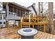 Multi-level deck with a fire pit and screen porch at 5508 Bay Landing Cir, Indianapolis, IN 46254
