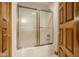 Bathroom featuring a shower with sliding glass doors at 5508 Bay Landing Cir, Indianapolis, IN 46254