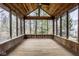 Open porch boasts natural views, wood flooring, and is a perfect space for outdoor enjoyment at 5508 Bay Landing Cir, Indianapolis, IN 46254