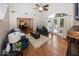 Spacious living room with hardwood floors and access to a patio at 8207 Shorewalk Dr, Indianapolis, IN 46236
