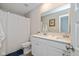 Double sink bathroom with a shower/tub combo at 8576 Jeff Cir, Brownsburg, IN 46112