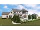 Expansive backyard features a sparkling pool, covered patio, outdoor seating and lush landscaping at 1461 Chatham Ridge Ct, Westfield, IN 46074