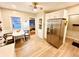 Modern kitchen with stainless steel appliances and light wood floors at 3305 S New Jersey St, Indianapolis, IN 46227