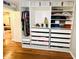 Large walk-in closet with ample shelving and drawers at 3305 S New Jersey St, Indianapolis, IN 46227