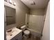 Clean bathroom with a shower/tub combo and vanity at 3371 Lauren Dr, Indianapolis, IN 46235