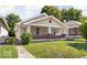 A cozy single-story house with a well-manicured lawn and inviting front porch at 3614 E New York St, Indianapolis, IN 46201