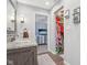 Bathroom features a walk-in closet, granite countertop, and modern fixtures at 5152 Coppertree Ln, Avon, IN 46123