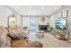 Spacious living room with leather couches and a fireplace at 5152 Coppertree Ln, Avon, IN 46123