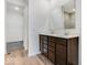 Bathroom boasts double vanity and walk-in shower at 5755 Cr W 750 N, McCordsville, IN 46055