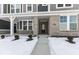 Attractive townhouse entrance with brick facade, porch, and walkway at 5763 Cr W 750 N, McCordsville, IN 46055