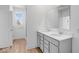 Bathroom with double vanity and a walk in shower at 5767 Cr W 750 N, McCordsville, IN 46055