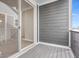 Private deck with sliding glass door access and gray siding at 5767 Cr W 750 N, McCordsville, IN 46055