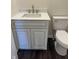 Well-appointed bathroom with a modern vanity, stylish sink, and efficient toilet at 1078 Tomahawk Pl, Martinsville, IN 46151