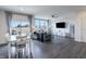 Bright dining room with a table for six and sliding glass doors to patio at 18655 Moray St, Westfield, IN 46069
