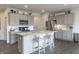 Modern kitchen with stainless steel appliances and an island at 18655 Moray St, Westfield, IN 46069