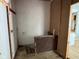 Unfinished basement with partial walls and steps at 2317 Fowler St, Anderson, IN 46012