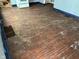 Unfinished hardwood floors in kitchen at 2317 Fowler St, Anderson, IN 46012