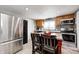 Modern kitchen with stainless steel appliances and wood cabinets at 233 S Routiers Ave, Indianapolis, IN 46219