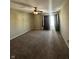 Bright bedroom featuring carpet and ceiling fan at 2507 Redland Ln, Indianapolis, IN 46217