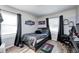 This stylish bedroom offers a great area to relax, recharge, and call home at 3647 Richelieu Rd, Indianapolis, IN 46226