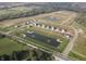 Aerial view of Fox Creek community with homes and ponds at 5592 Cattail Branch Ln, Clayton, IN 46118