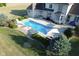 Home features a refreshing pool and spacious backyard at 10100 Sanctuary Dr, Brownsburg, IN 46112