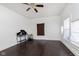 Spacious bedroom with dark hardwood floors and ceiling fan at 151 Bakemeyer St, Indianapolis, IN 46225