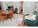 Cozy living room featuring an area rug and a decorative accent chair at 1719 Fletcher Ave, Indianapolis, IN 46203