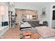 Comfortable living room with a large sectional sofa and open layout at 1719 Fletcher Ave, Indianapolis, IN 46203