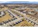 Aerial view of a housing development including roadways and neighboring commercial area at 17317 Hamby Ave, Noblesville, IN 46062