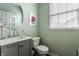 Powder room features a modern vanity and stylish decor at 2342 The Springs Dr, Indianapolis, IN 46260