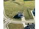 Aerial view of house situated on a corner lot in a neighborhood at 373 Brianne Ln, Danville, IN 46122