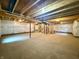 Large unfinished basement with insulated walls and exposed ceiling at 373 Brianne Ln, Danville, IN 46122