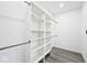 Large walk-in closet with built-in shelving and hanging rods at 459 N Concord St, Indianapolis, IN 46222