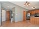 Hallway with wood floors and access to bedrooms at 861 Stardust Ct, Franklin, IN 46131