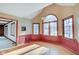 Sunlit dining room boasts hardwood floors and a charming bay window at 179 W Arcadia Way, Mooresville, IN 46158