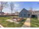 Cozy backyard patio with firepit and seating area at 1948 Central Ave, Indianapolis, IN 46202
