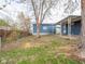 This is a view of the fenced backyard and the detached garage at 2814 S Randolph St, Indianapolis, IN 46203