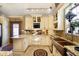Kitchen with stainless steel appliances, granite counter tops, lots of cabinet space with unique lighting and an open layout at 301 Lowry St, Jamestown, IN 46147
