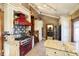 Kitchen with granite countertops, and stainless steel appliances with lots of cabinet space and a unique hood at 301 Lowry St, Jamestown, IN 46147