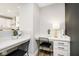 Bright home office features built-in desks and kitchen views at 5326 Noble Crossing W Pkwy, Noblesville, IN 46062