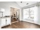 View of kitchen from sunroom, showcasing modern appliances at 5740 Crystal Bay West Dr, Plainfield, IN 46168