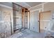 Unfinished bedroom with framing and shelving at 605 Hendricks St, Anderson, IN 46016
