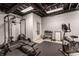 Basement home gym featuring exercise equipment at 10974 Harbor Bay Dr, Fishers, IN 46040